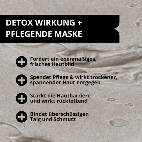 Auflistung der Wirkungen der Detox Heilmoor Maske