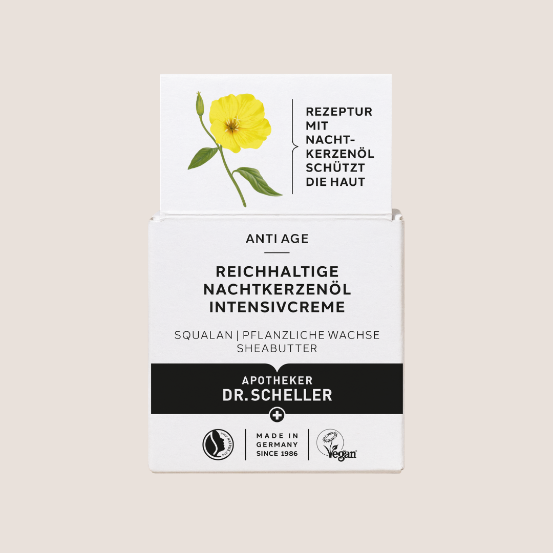 Packshot von der Faltschachtel Reichhaltige Nachtkerzenöl Intensivcreme